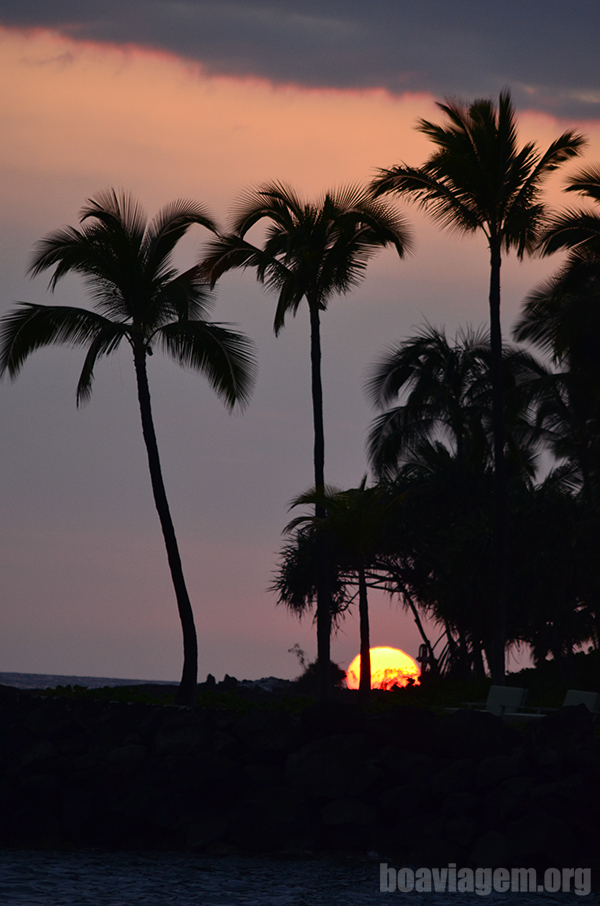 Pôr do Sol na Baía de Kona na Big Island