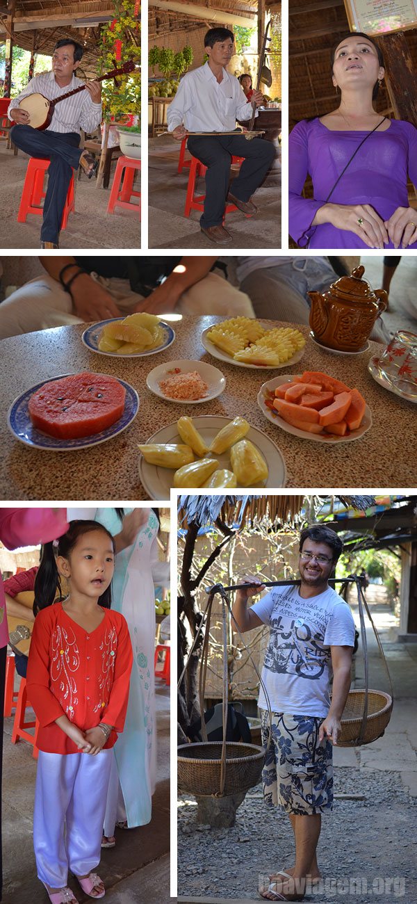 Cantores locais, frutas e um espetáculo a parte de passeio!