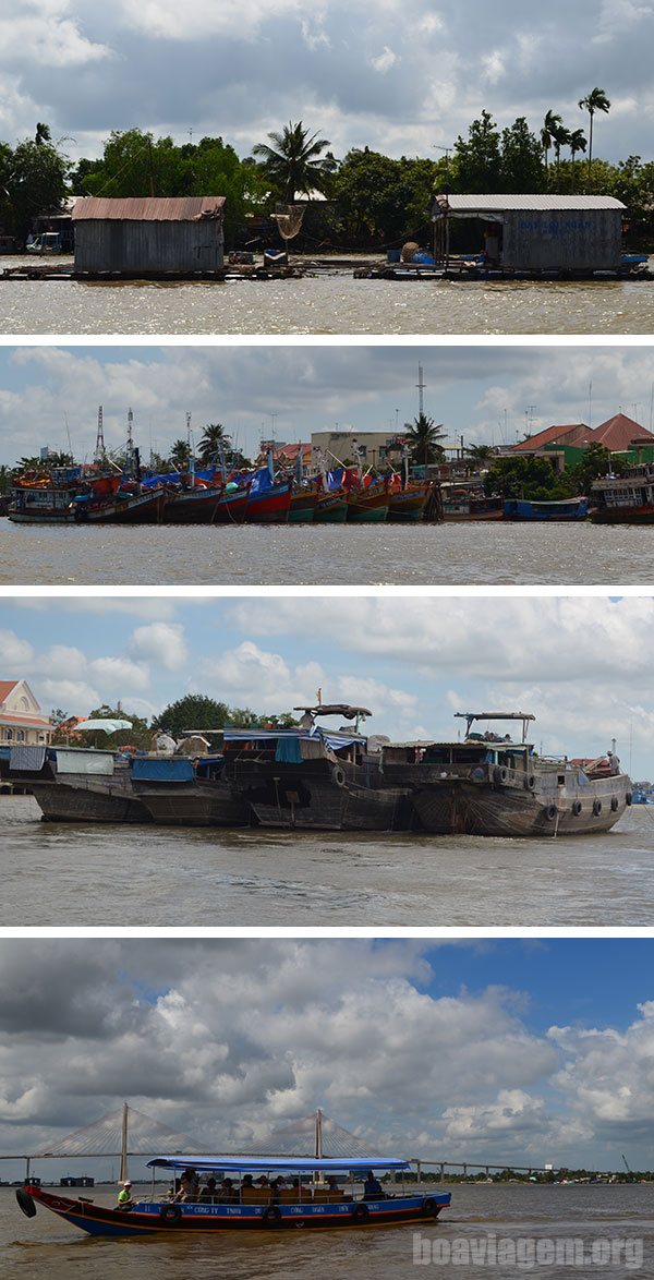 Embarcações próximo a Ho Chi Minh City