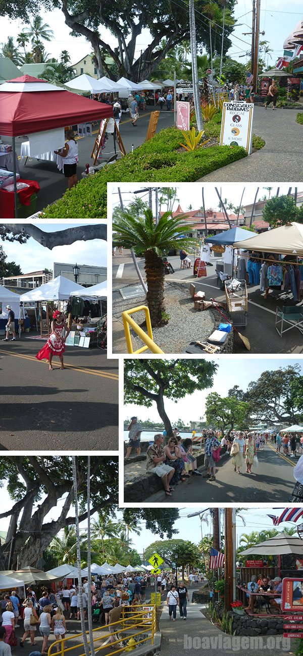 Feira de domingo na Baía de Kona - Big Island