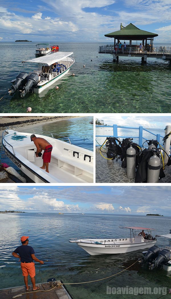 Preparando para zarpar - mergulhando em San Andrés com Banda Dive Shop