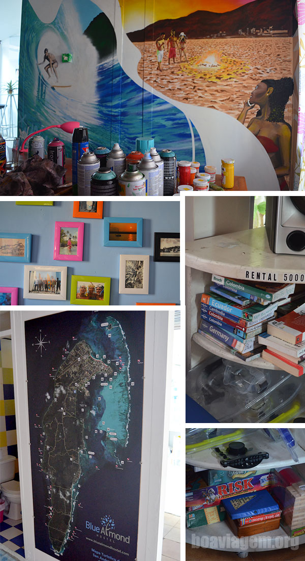 Visual despojado do hostel Blue Almond em San Andrés - Caribe da Colômbia