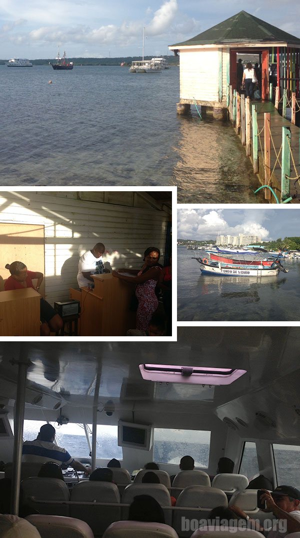Catamarã rumo a Providência no dia seguinte