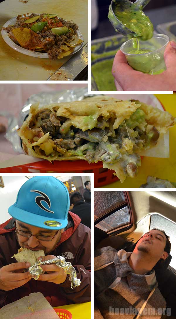 Fim de noite comendo os melhores burritos de SF