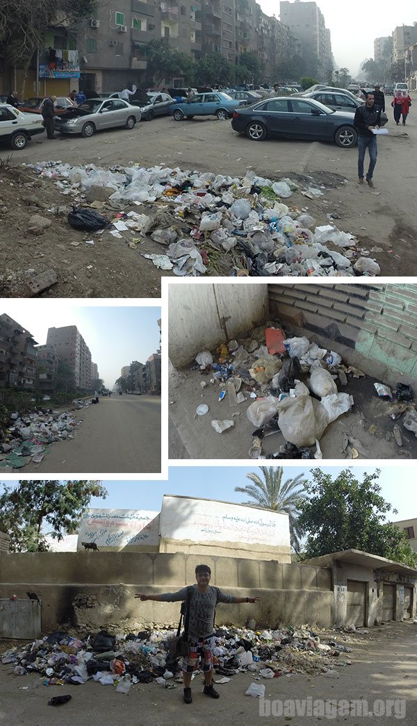 Como visitar as Pirâmides do Egito: Um exemplo da sujeira pelas ruas do Cairo