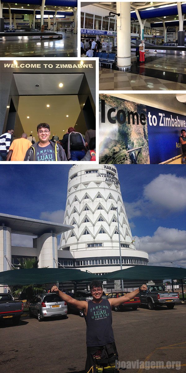 Desembarque em Zimbabwe, na cidade de Harare