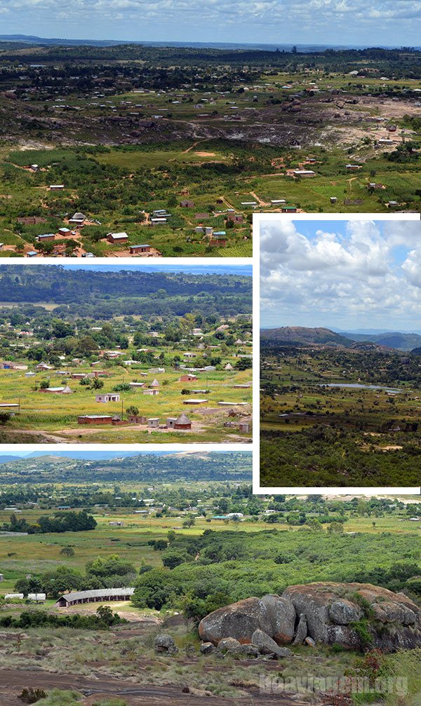 A beleza da vista do planalto central do Zimbabwe