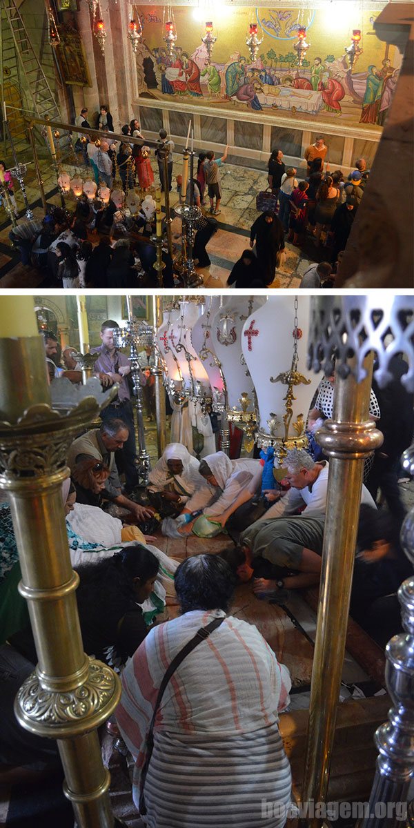 Rochedo em que Jesus foi colocado depois da crucificação