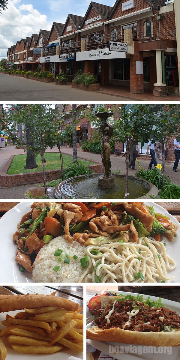 Almoço na praça de alimentação do Shopping Center de Harare - Zimbabwe