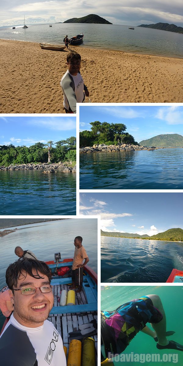 Mergulhando com cilindro no Malawi