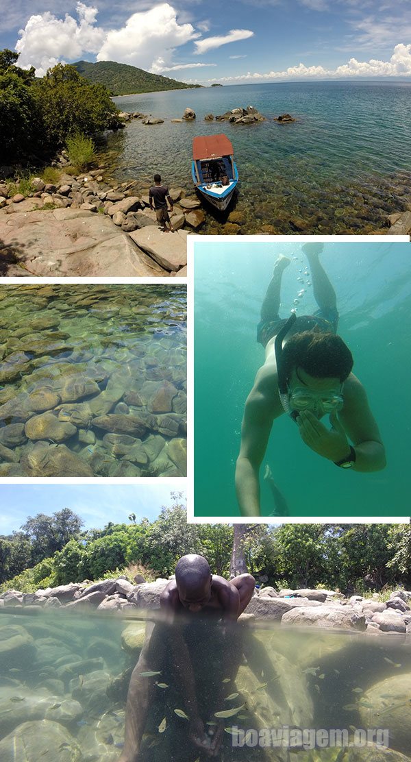 Lago Malawi em Cape Maclear - África
