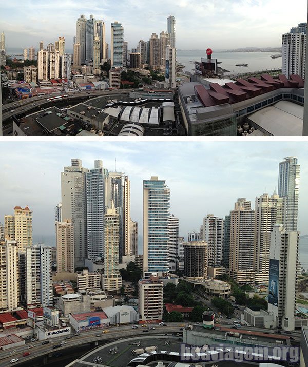 Vista da janela do meu quarto no Hard Rock Cafe de Panama City