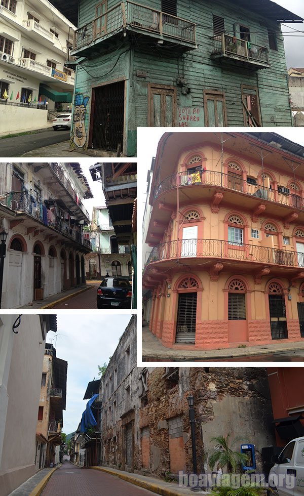 Apreciando os edifícios de Casco Viejo no Panamá