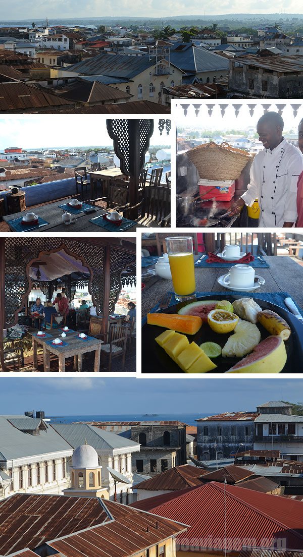 Café da manhã com vista para Stone Town