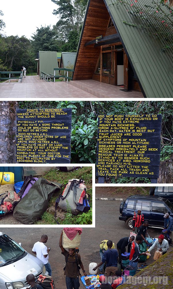 Prestes a iniciar o trekking no Kilimanjaro