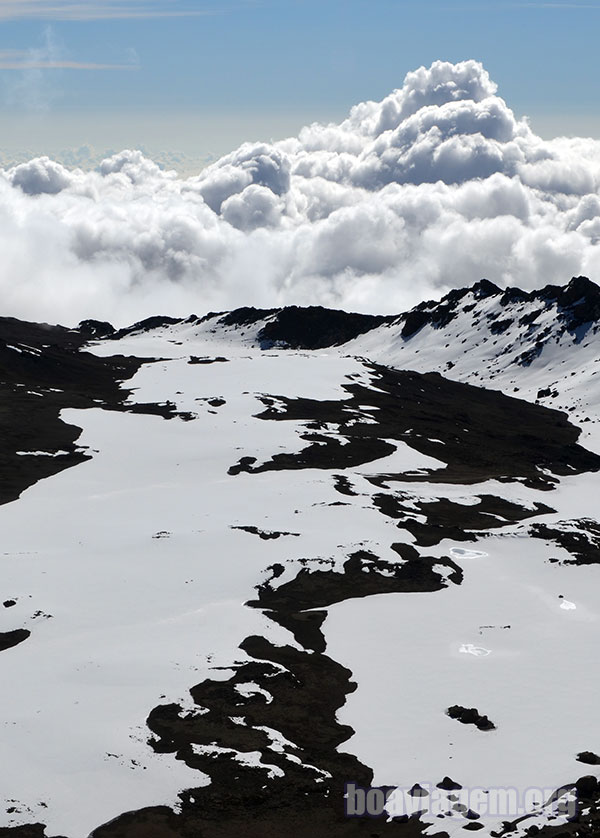 Paisagem no topo do Kilimanjaro