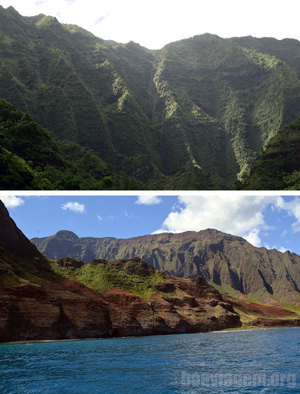 Cachoeiras e paisagens da Napali Coast