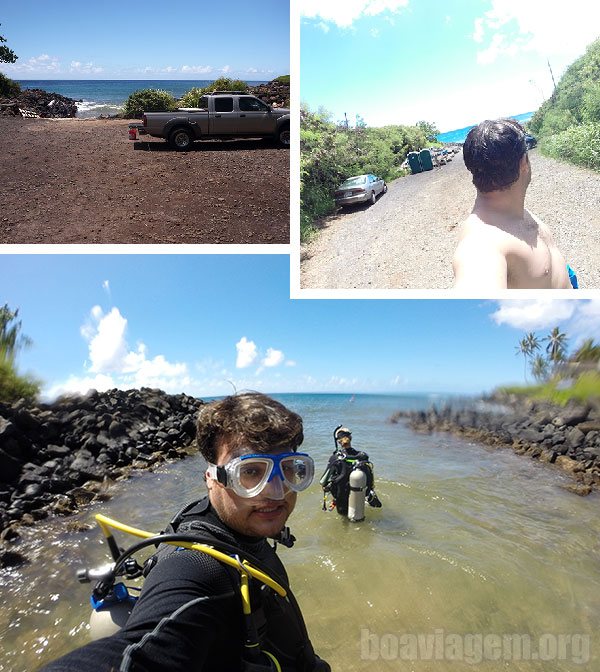 Mergulho a partir da praia - segundo dia de exames
