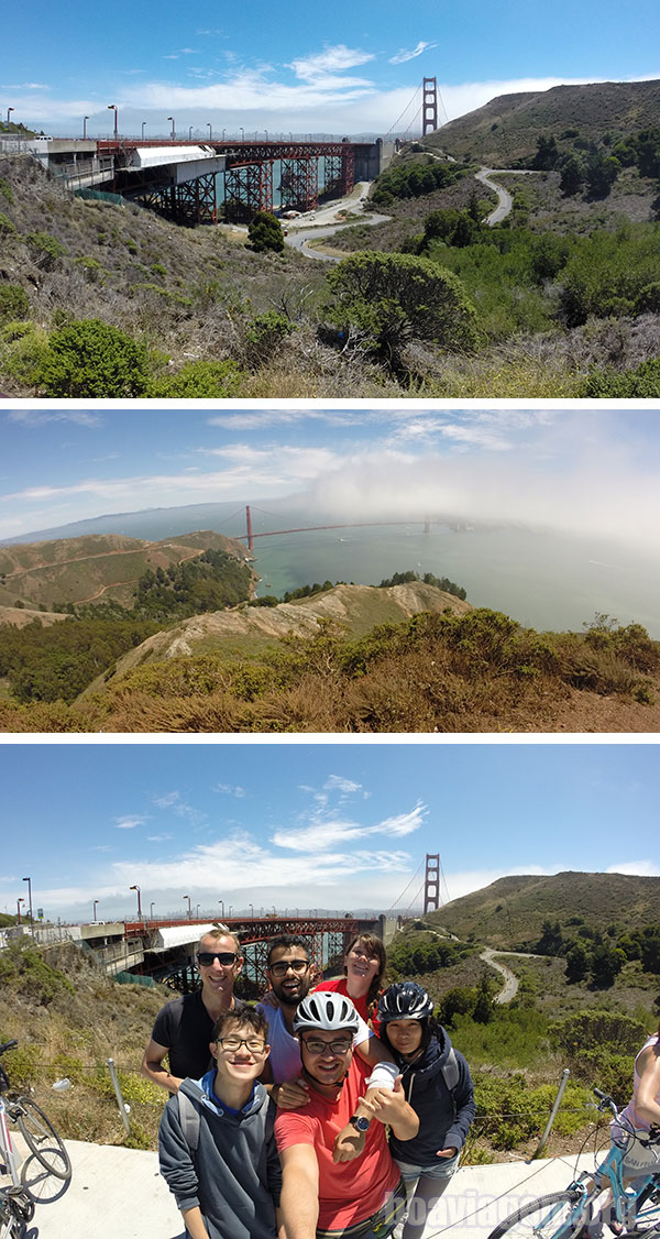 Vista sensacional em um tour pela Golde Gate Bridge