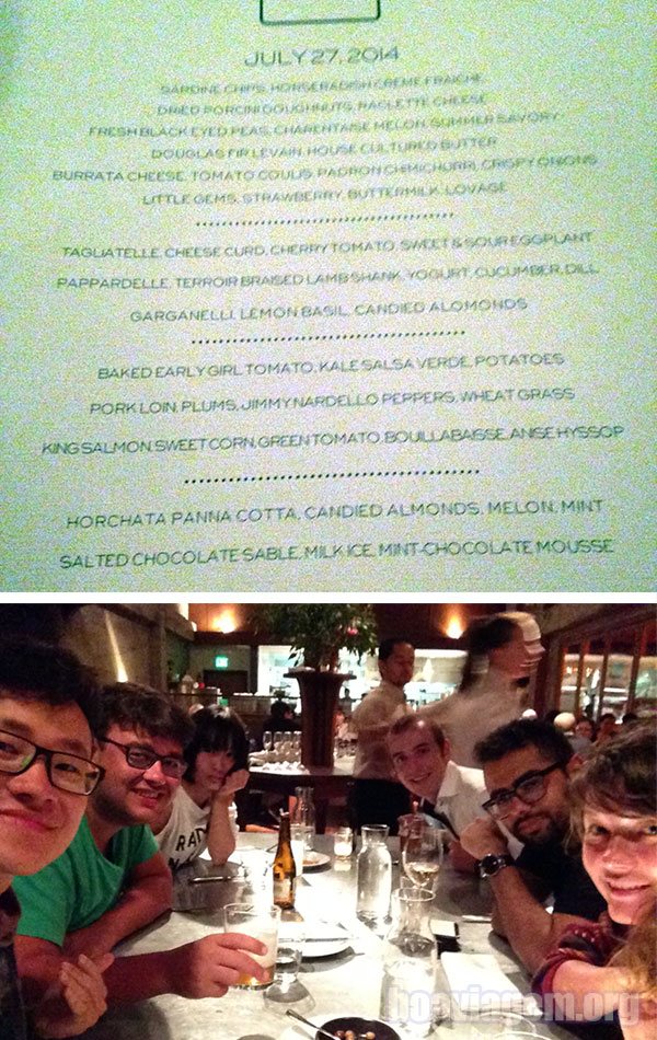 Jantar no Foreign Cinema, restaurante em São Francisco