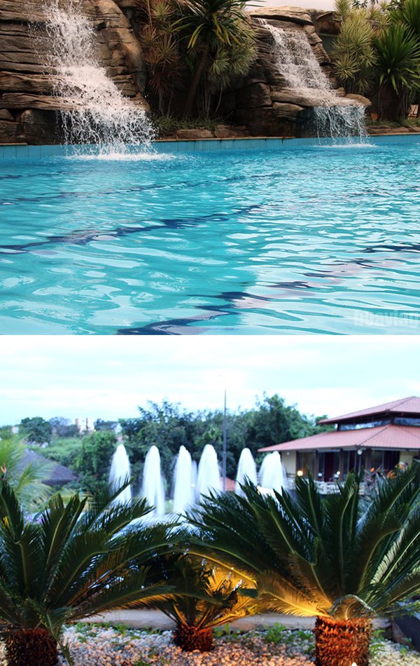 Piscina de água fria e o visual incrível do Ecologic Ville Resort