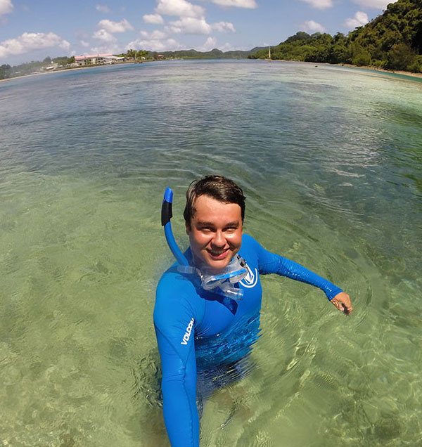 Praticando snorkel no Palau - Micronésia