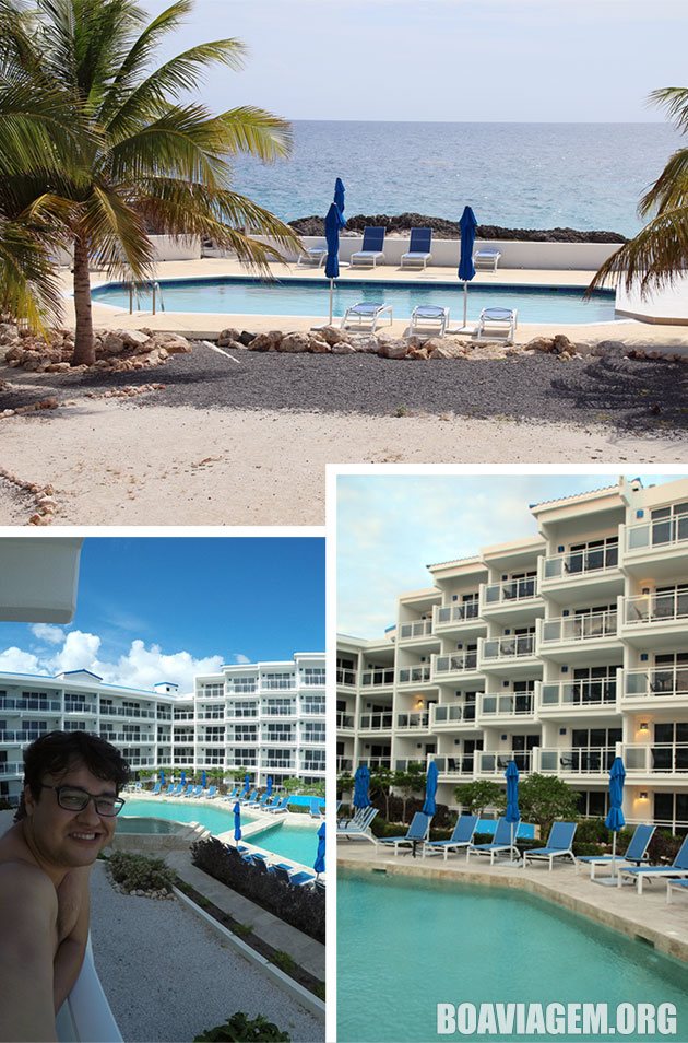 Belíssimas piscinas com vista para o mar no Hotel Alegria