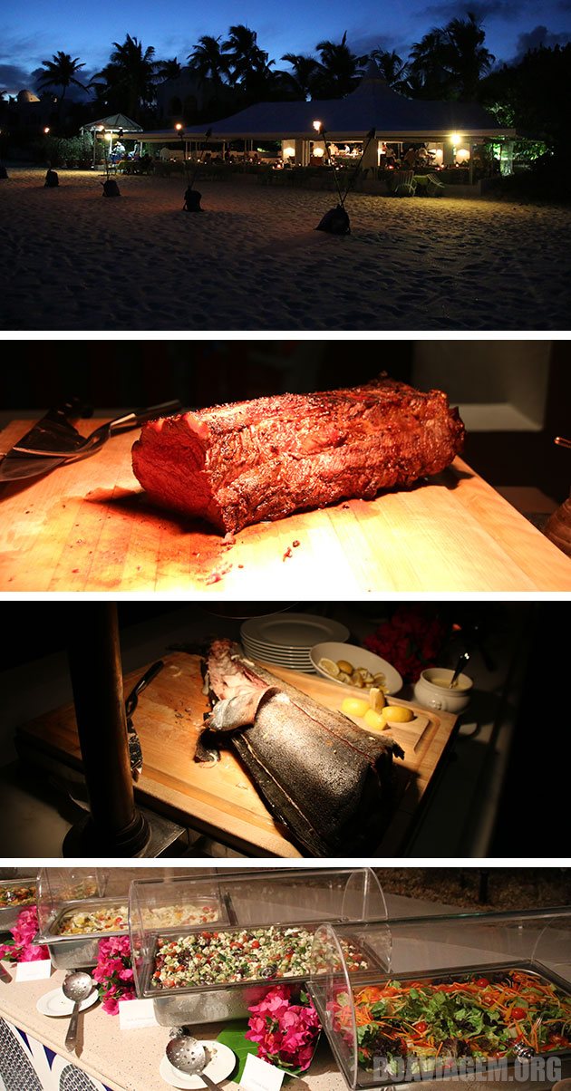 Churrasco no pôr do sol no resort Cap Juluca em Anguilla