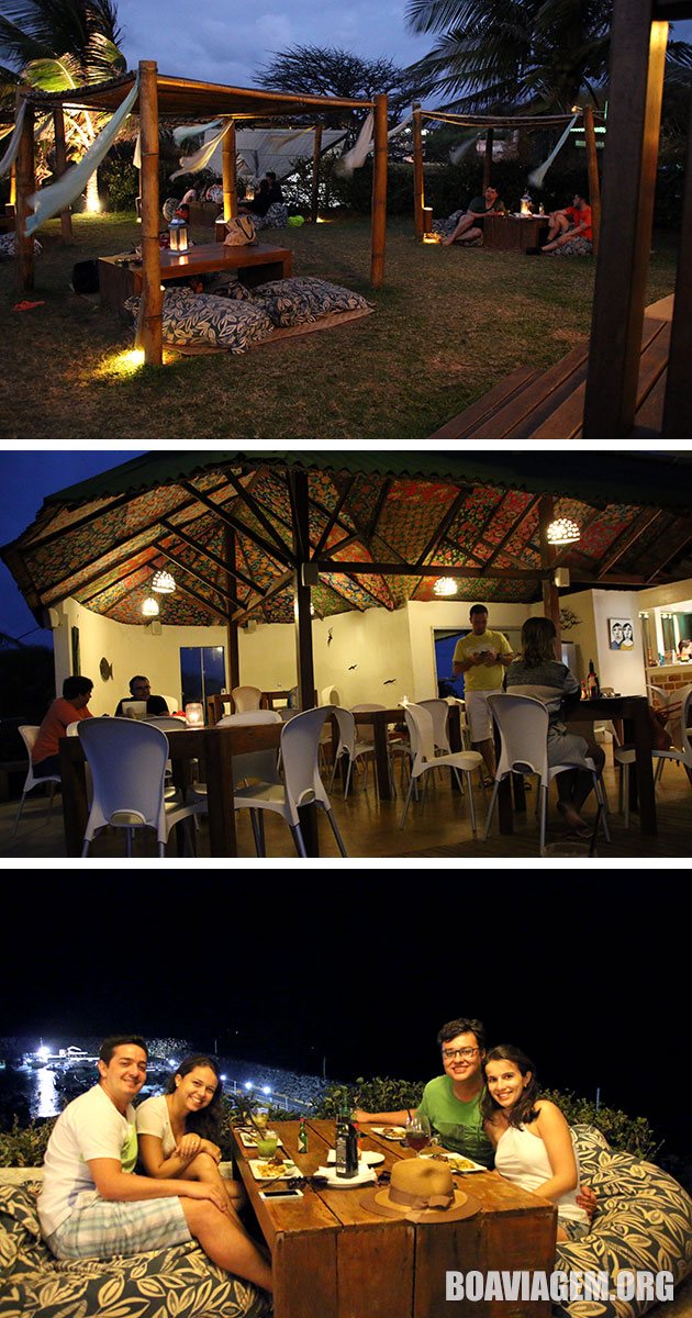 Ambiente agradabilíssimo para assitir ao pôr do sol em Noronha