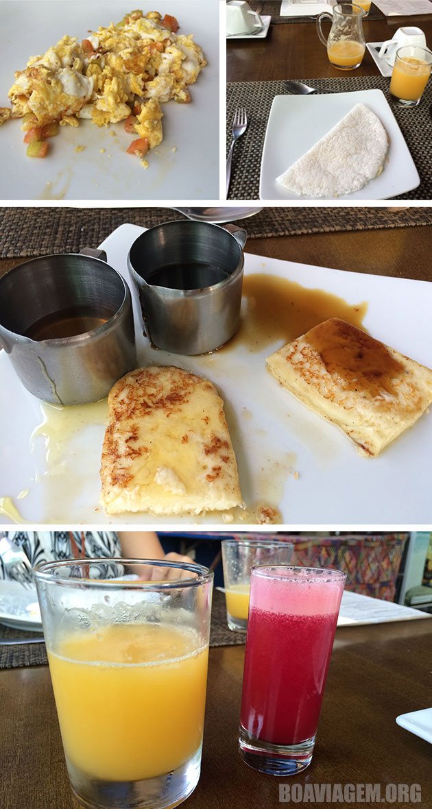 Uma amostra do belo café da manhã da Eco Pousada Teju Açu