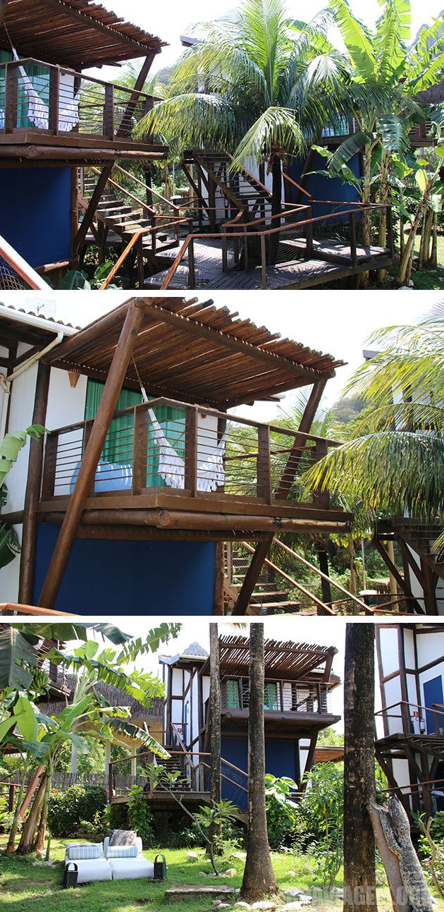 Visual externo das acomodações da Teju em Noronha