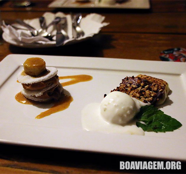 Sobremesa para fechar o menu degustação do Romeu e Julieta, Banana Mil Folhas