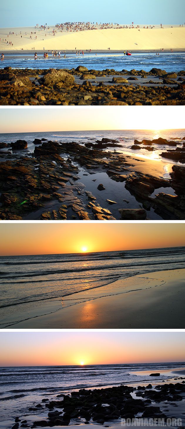 Pôr do sol na praia de Jericoacoara