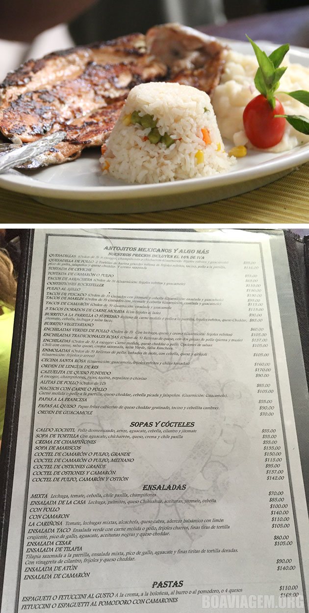 Belíssimo prato de pescado e exemplo de alternativas no cardápio