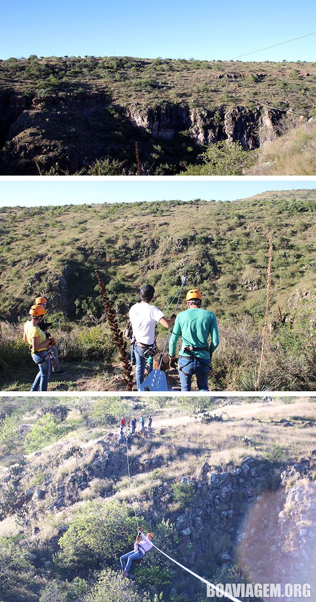 São 7 tirolesas cruzando o Canyon Coyote