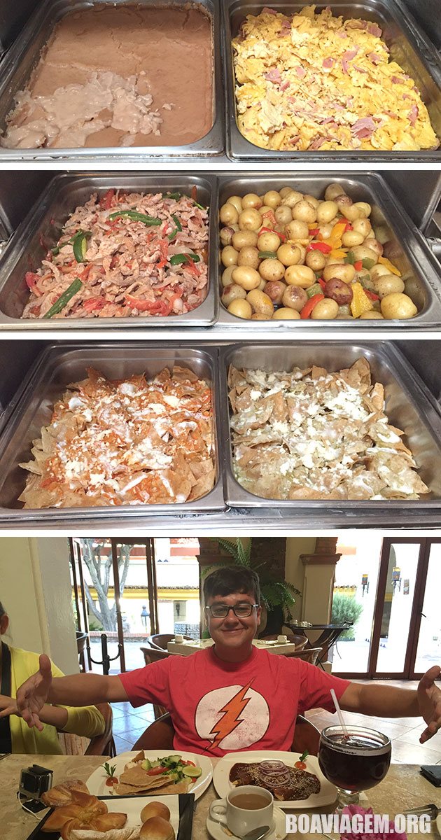 Buffet de café da manhã mexicano
