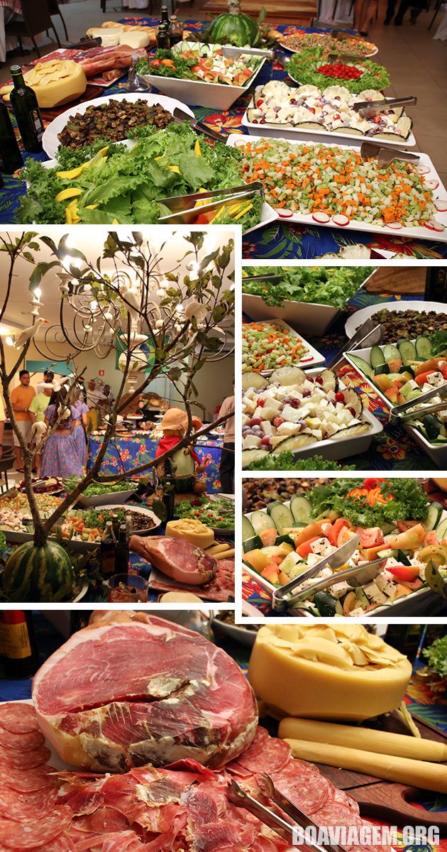 Buffet de saladas, queijos e entradas em Caldas Novas