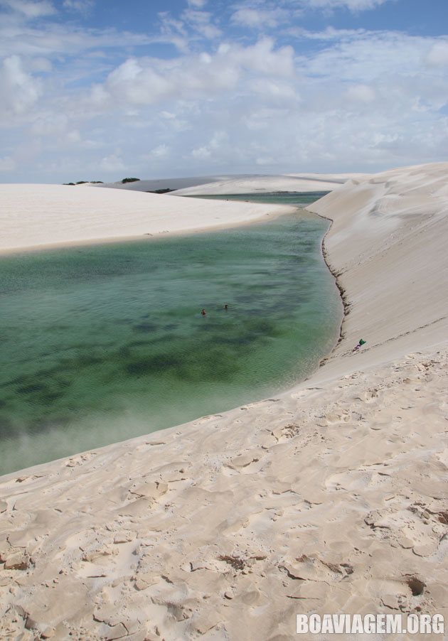 Espetáculo de paisagem em uma das lagoas dos Lençóis