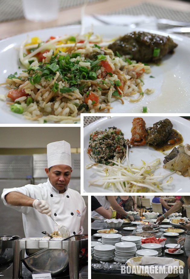 Jantar com comidas árabes em Caldas Novas
