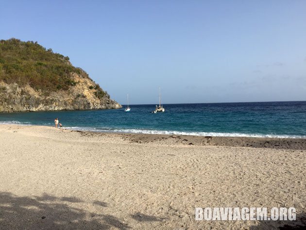 Praia das conchas em St. Barth, próximo a Gustavia