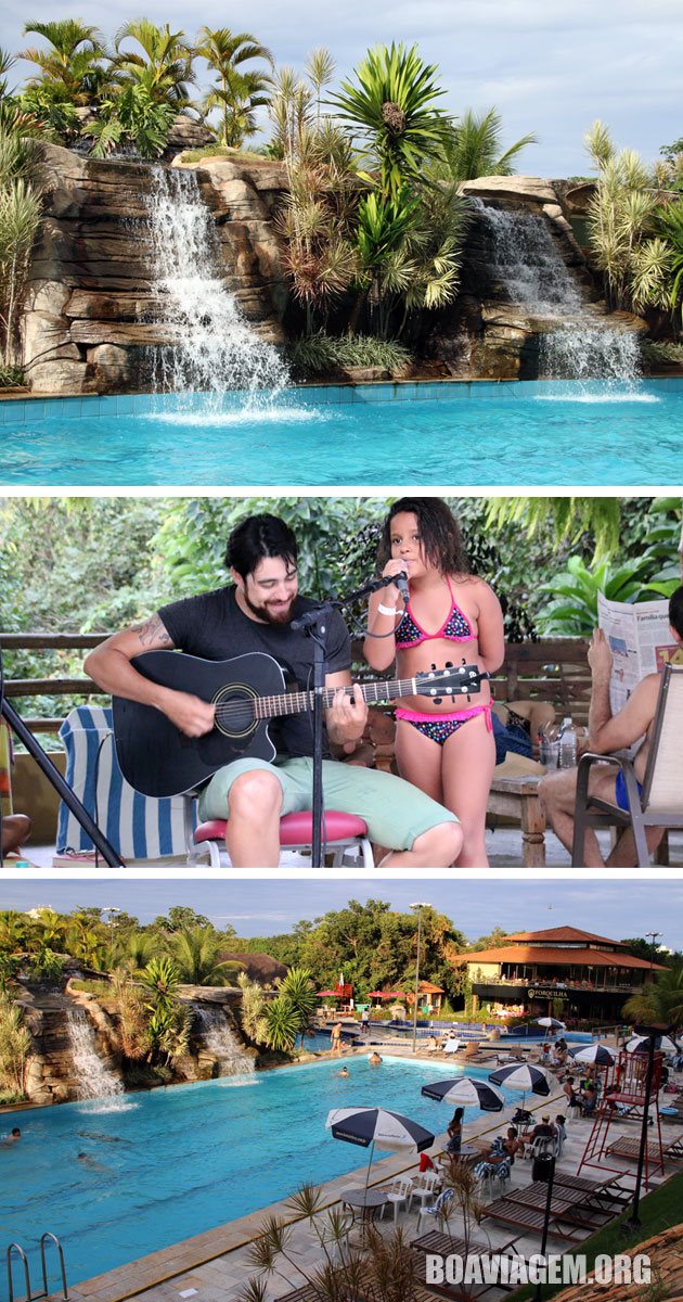 Piscinas naturalmente aquecidas e música de qualidade no All-Inclusive goiano