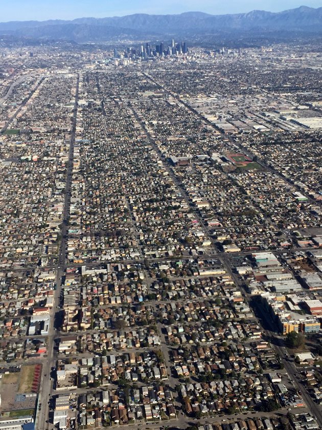 Aproximando do aeroporto de Los Angeles