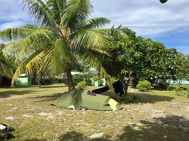 Camping em Fakarava no Relais Marama
