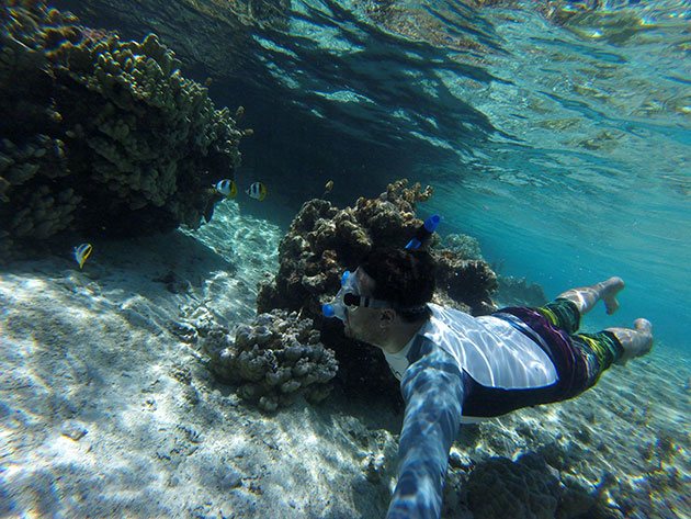 Mergulho com snorkel em Maupiti - Polinésia Francesa