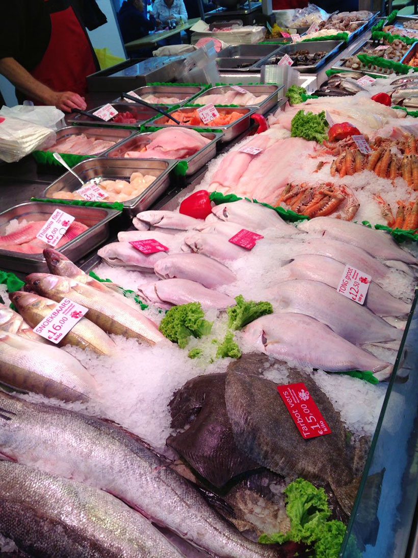 Peixe fresco em Amsterdam