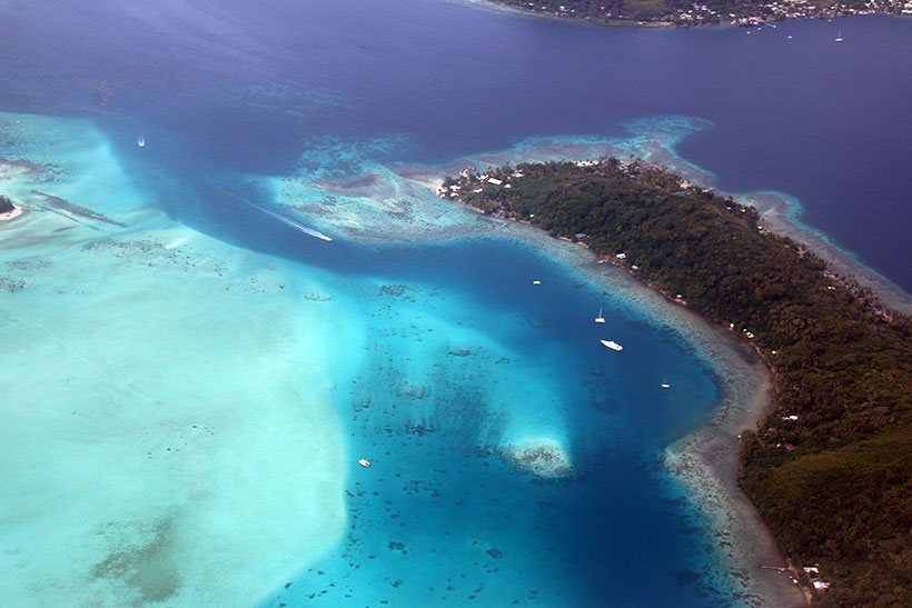 Visual paradisíaco da ilha de Bora Bora