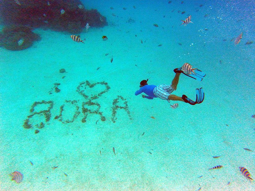 Bora escrito no fundo do oceano