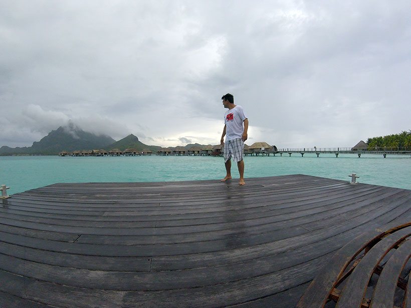 Visual nublado porém extremamente paradisíaco em Bora Bora
