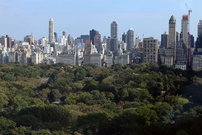 Vista do Central Park obtida desde o Restaurante Asiate