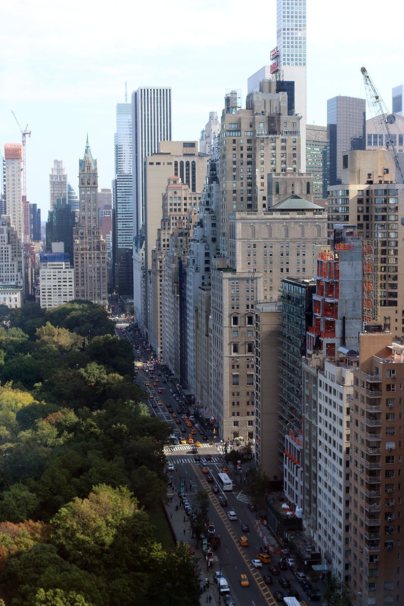 Bela vista de Manhattan obtida desde o Restaurante Asiate